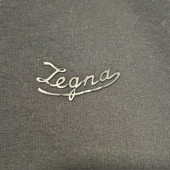 Ermenegildo Zegna Men’s Black Crewneck Sweatshirt – Size L – Raised Logo Detail - Picture 4 of 10